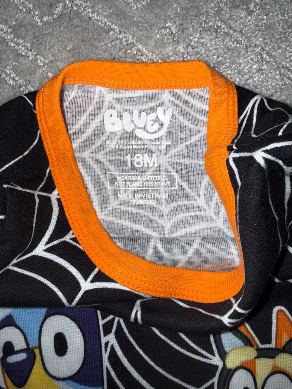 bluey Halloween pajamas 18months